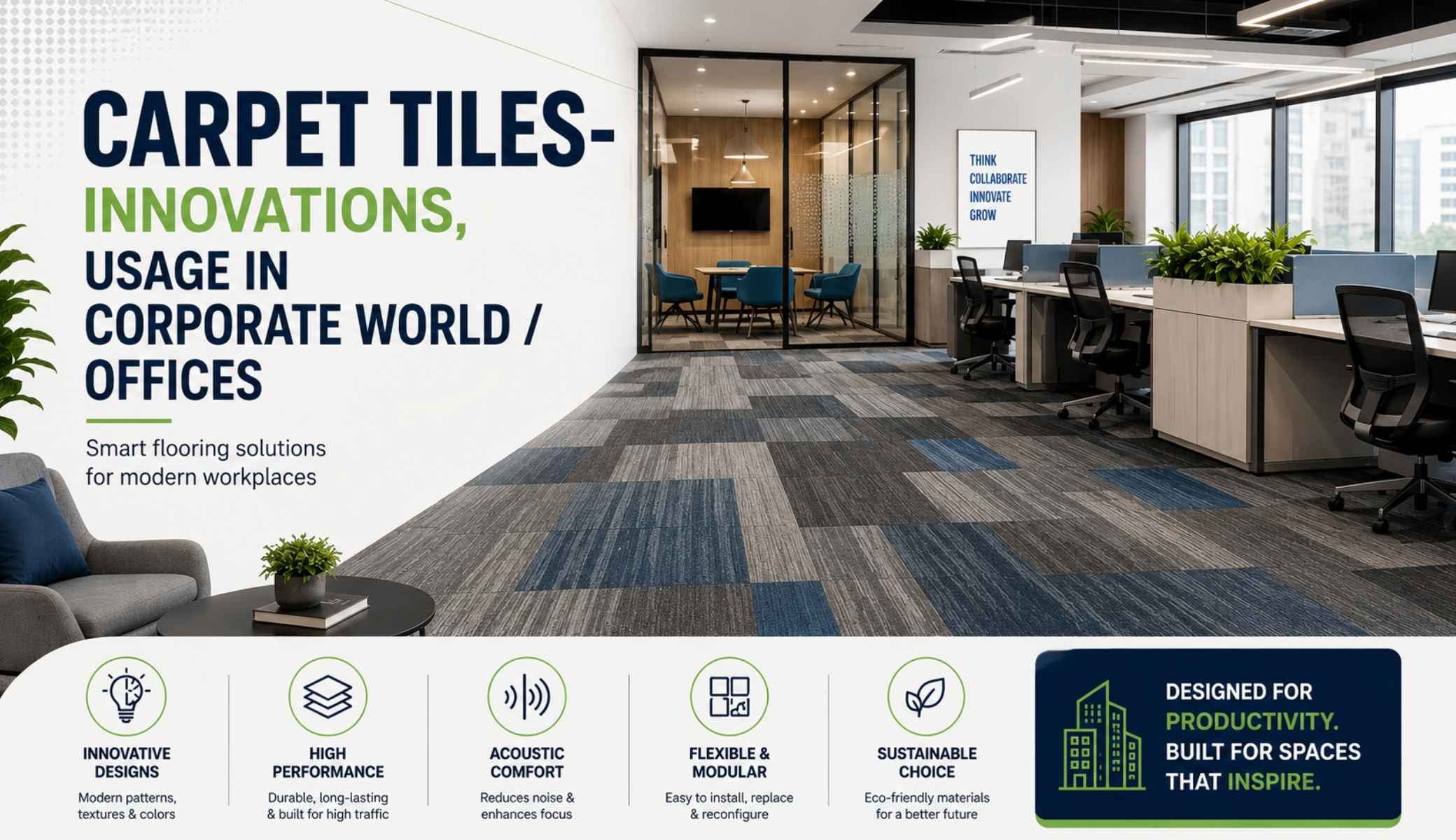 Carpet Tiles: Innovations and Their Growing Usage in Modern Corporate Offices
