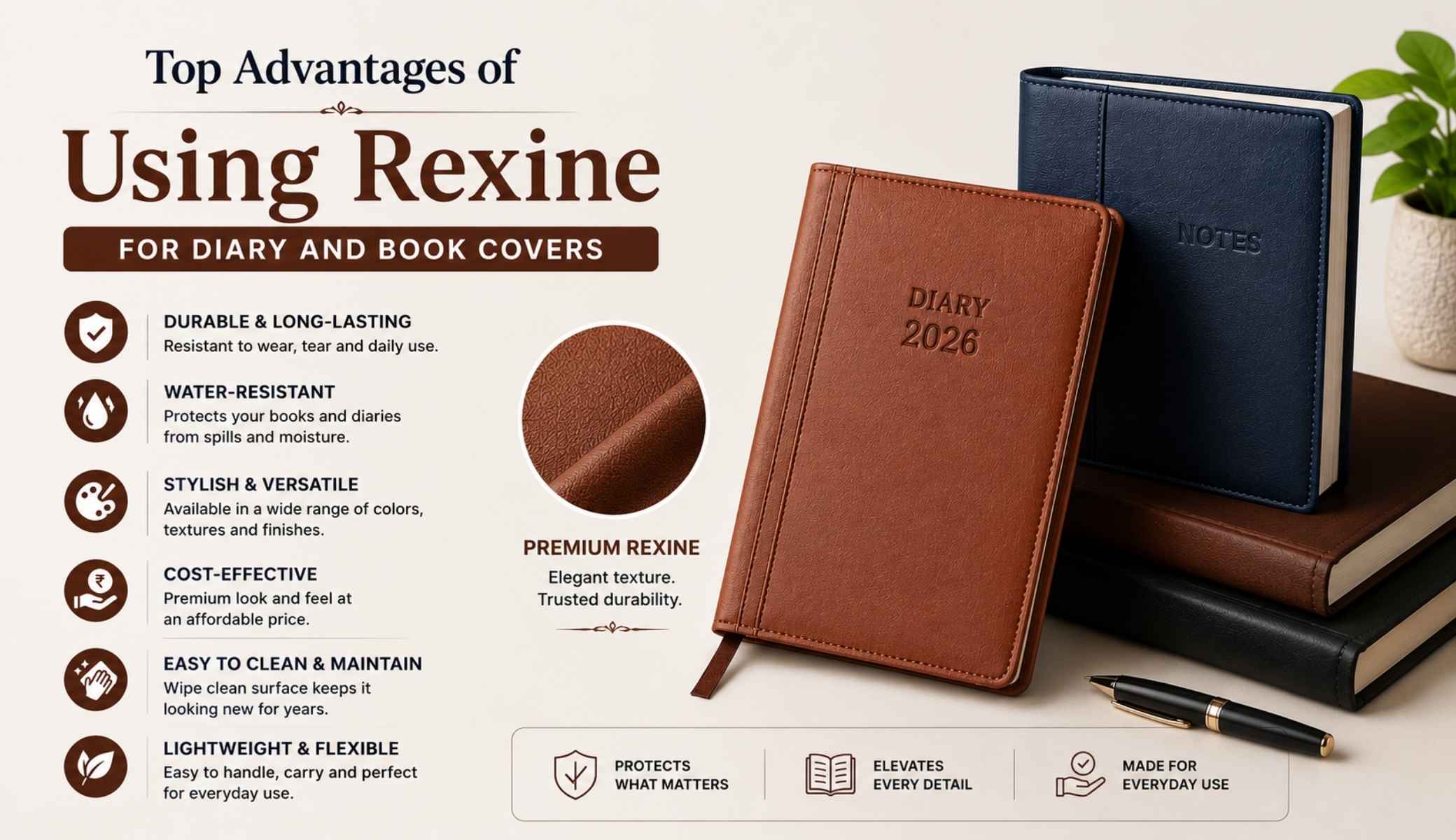 Top Advantages of Using Rexine for Diary and Book Covers