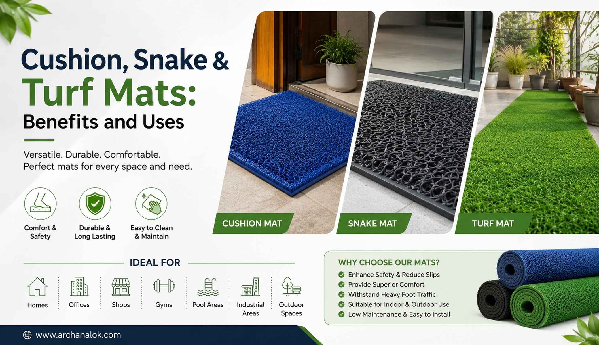 Cushion, Snake & Turf Mats: Benefits and Uses